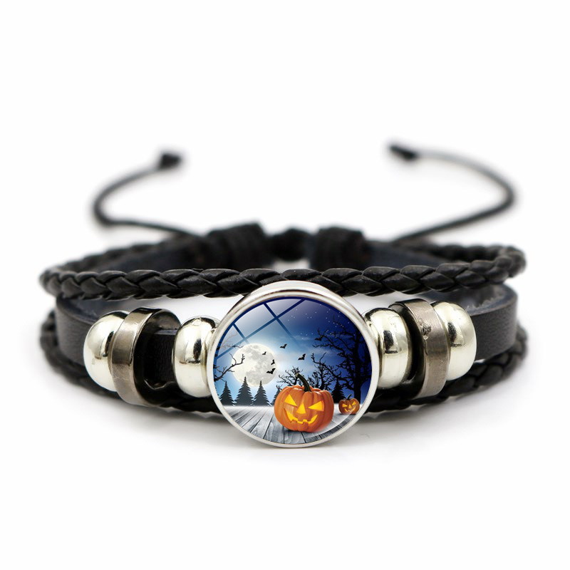 Bracciale con perline tema halloween gioiello in metallo_voghion.com