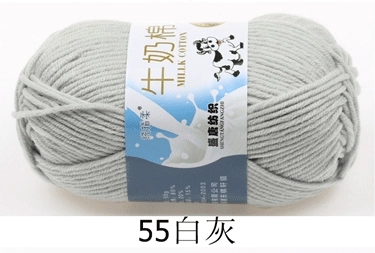 Пряжа Milk Cotton — моток 5-слойная средней крупности, 50 г, доступно 91 цвета