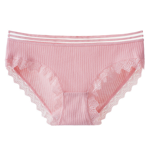 New lace lace threaded women's underwear threaded cotton large size women's briefs lace lace underwear