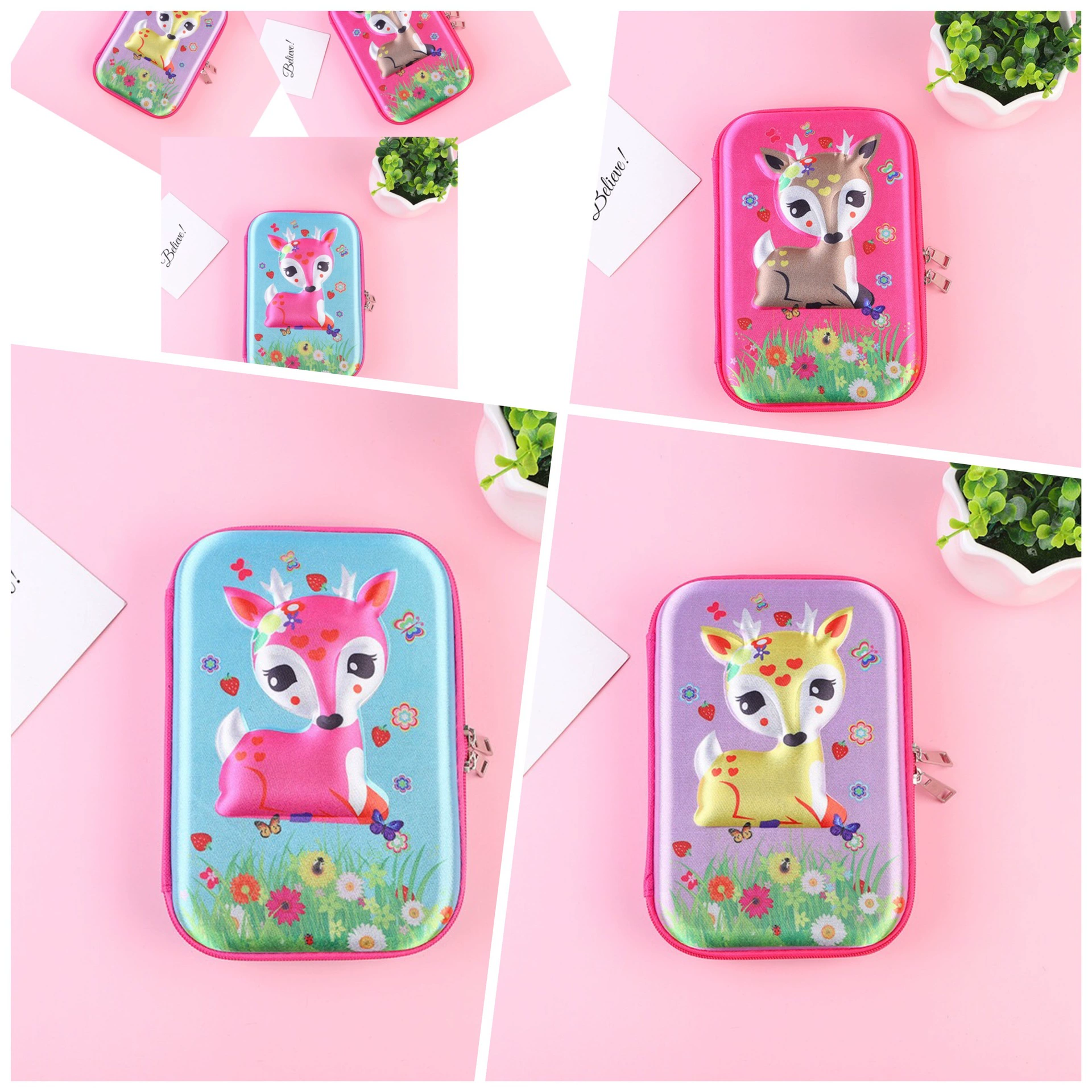 Cartoon three dimensional children's capacious pencil case, organizer bag, Birthday gift