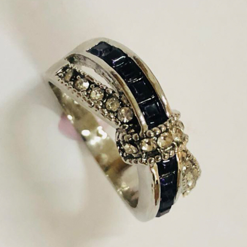 10, 6 Ring Size 1 Piece Quantity Holiday, Banquet Occasion Elegant Geometric Rhinestones Metal Wholesale Rings
