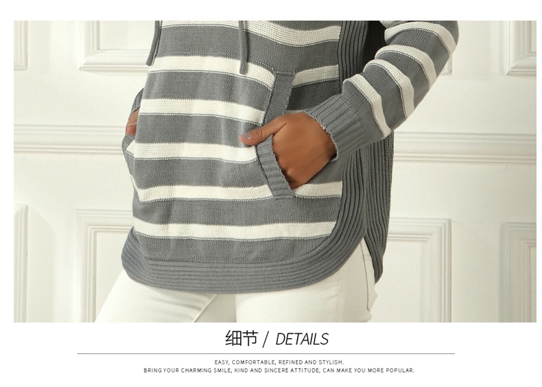 turtleneck sweater women autumn and winter women s striped long-sleeved sweater NSYH7180