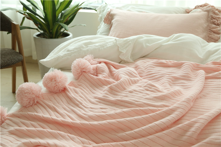 Lehká luxusní severská jednoduchá celobavlněná černá keprová deka do hotelové ložnice, vlněná deka, povlečení_voghion.com