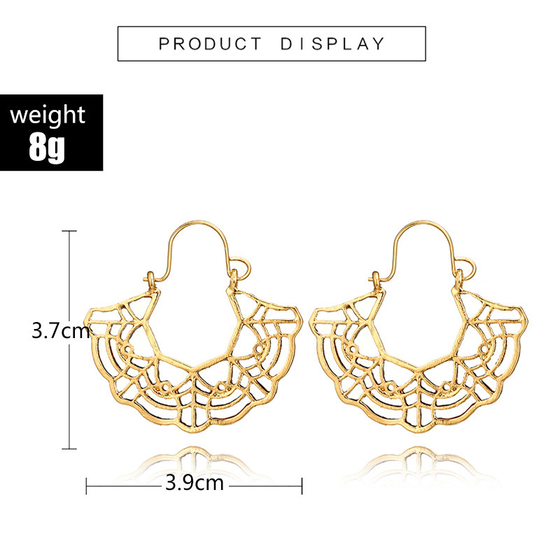 Bohemian Solid Color Alloy Plating Womenu0027S Hoop Earrings 1 Pair