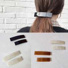 简约大号方形发夹一字夹子弹簧发夹后脑勺女士韩国马尾发卡头饰品