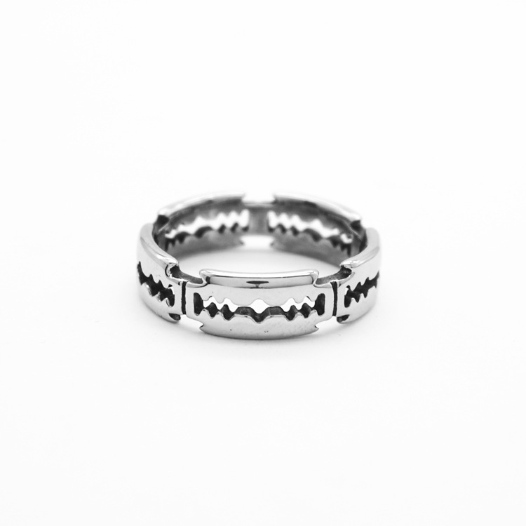 Stainless Steel Material Solid Color Pattern Punk Cool Style Solid Color Stainless Steel Unisex Rings
