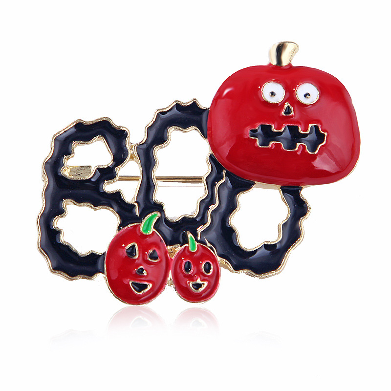 new personalized cartoon brooch Halloween alloy oil drip funny pumpkin head pin suit accessories spot_voghion.com