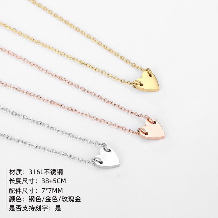 Stainless Steel 14K Gold Plated Fashion Plating Heart Necklace display picture 1