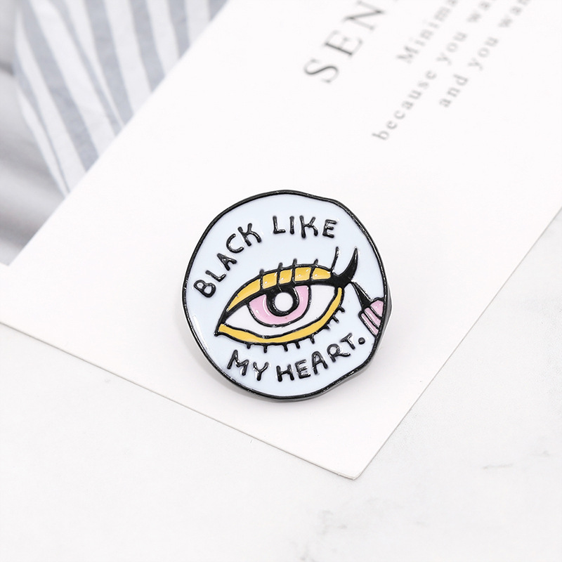 11g Weight Brooches Classification Holiday, Street Occasion Hip-Hop Pin Geometric Lips Eye Alloy Enamel Plating Unisex Brooches