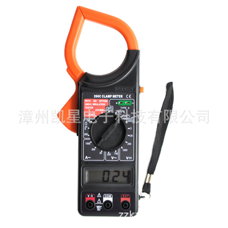 数字万用表 数字钳形表 电流表 DT266C 带温度测量可定牌