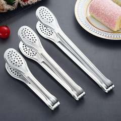 201 Precision Carded Stainless Steel Food Tongs BBQ Tongs Bread Tongs Large Meat Tongs Fried Cake Tongs Kitchen Utensils