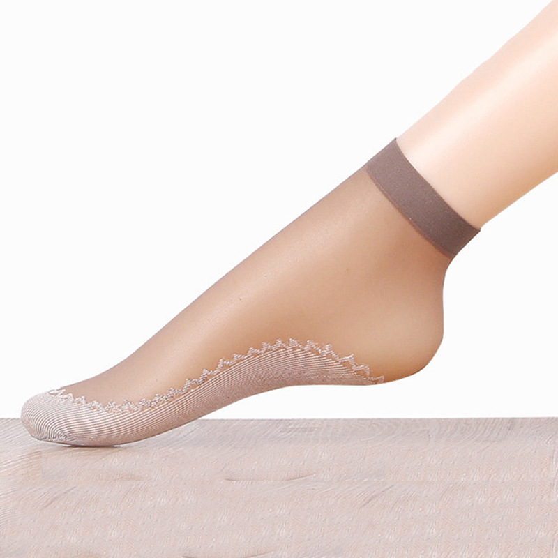 2020新款春秋性感天鵝絨防滑短絲襪 防脫絲棉底短筒襪子廠家批發