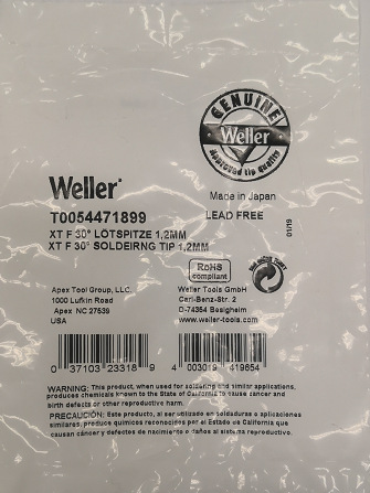 德国weller WP120、WXP120焊笔用120W烙铁头XTF、XT系列