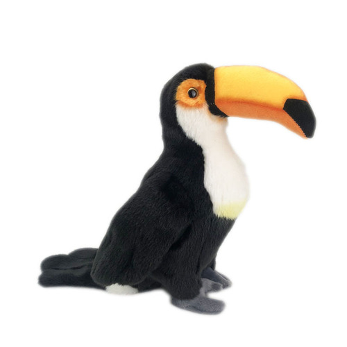 Simulated toucan plush toy, bird-shaped plush animal, children's plaything, doll decoration