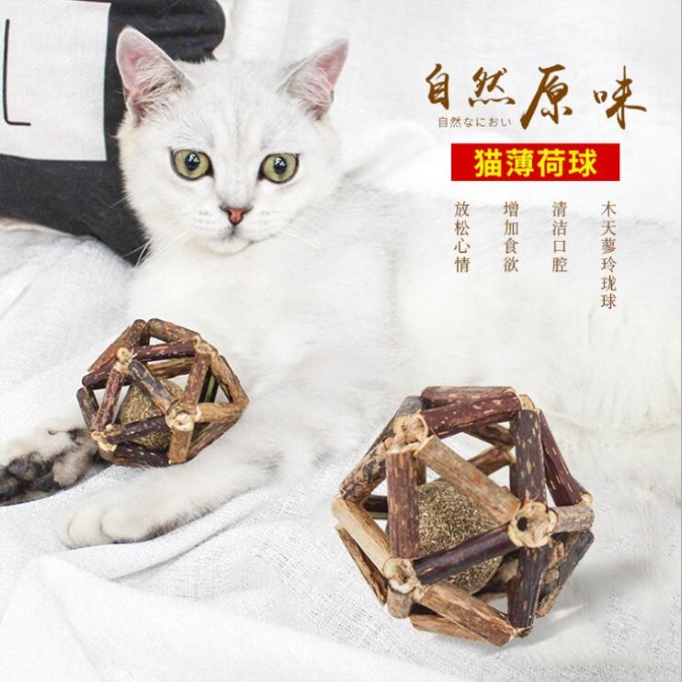 木天蓼玲珑球含猫薄荷猫玩具球滚动逗猫零食抖音猫咪宠物用品玩具