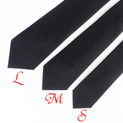 Men's black tie solid navy blue security tie gabardine extended tie low price wholesale