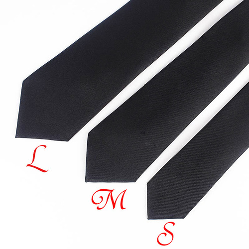 Men's black tie solid navy blue security tie gabardine extended tie low price wholesale