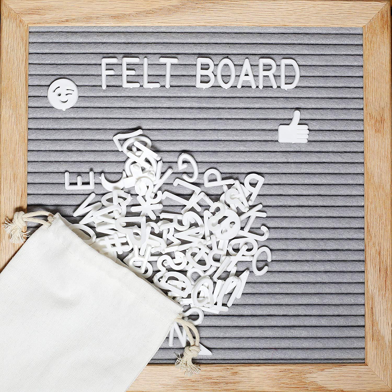 亚马逊无纺布留言板0.75英寸188字母连体字母棉布袋三角木支架