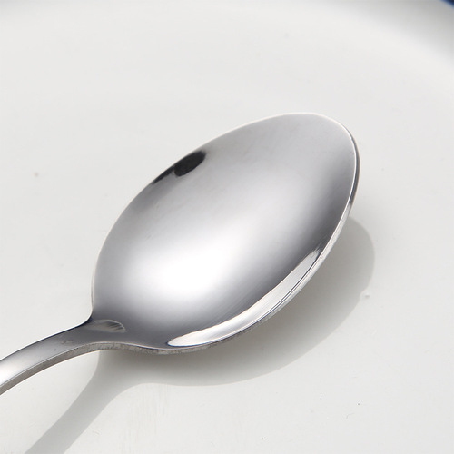 1010 stainless steel spoon household eating spoon children's tableware restaurant long handle coffee stirring spoon dessert spoon
