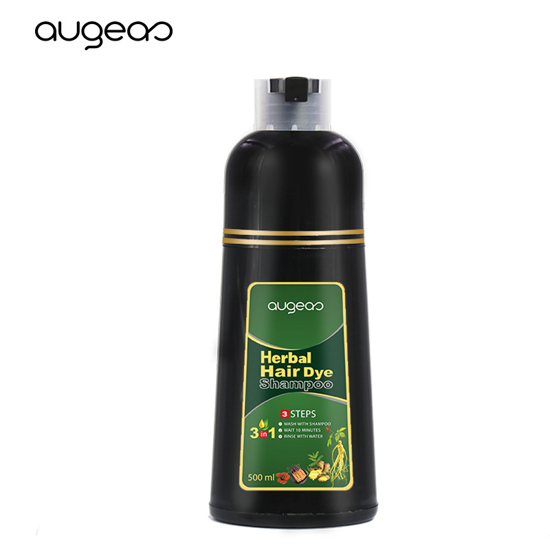 500ml Natural Herbal Instant Hair Coloring Dye Shampoo ...