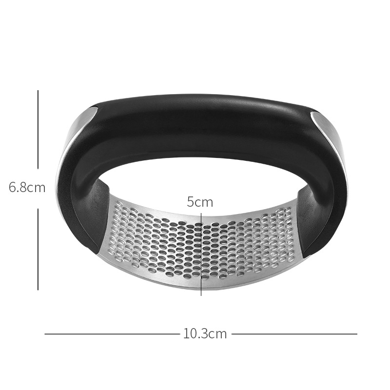 304环形不锈钢捣蒜器 手动压蒜器厨房姜汁蒜蓉捣碎器蒜泥器