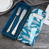 430 Stainless Steel Butter Knife With Hole Butter Knife Western Food Bread Jam Knife Dessert Spoon Fork Set