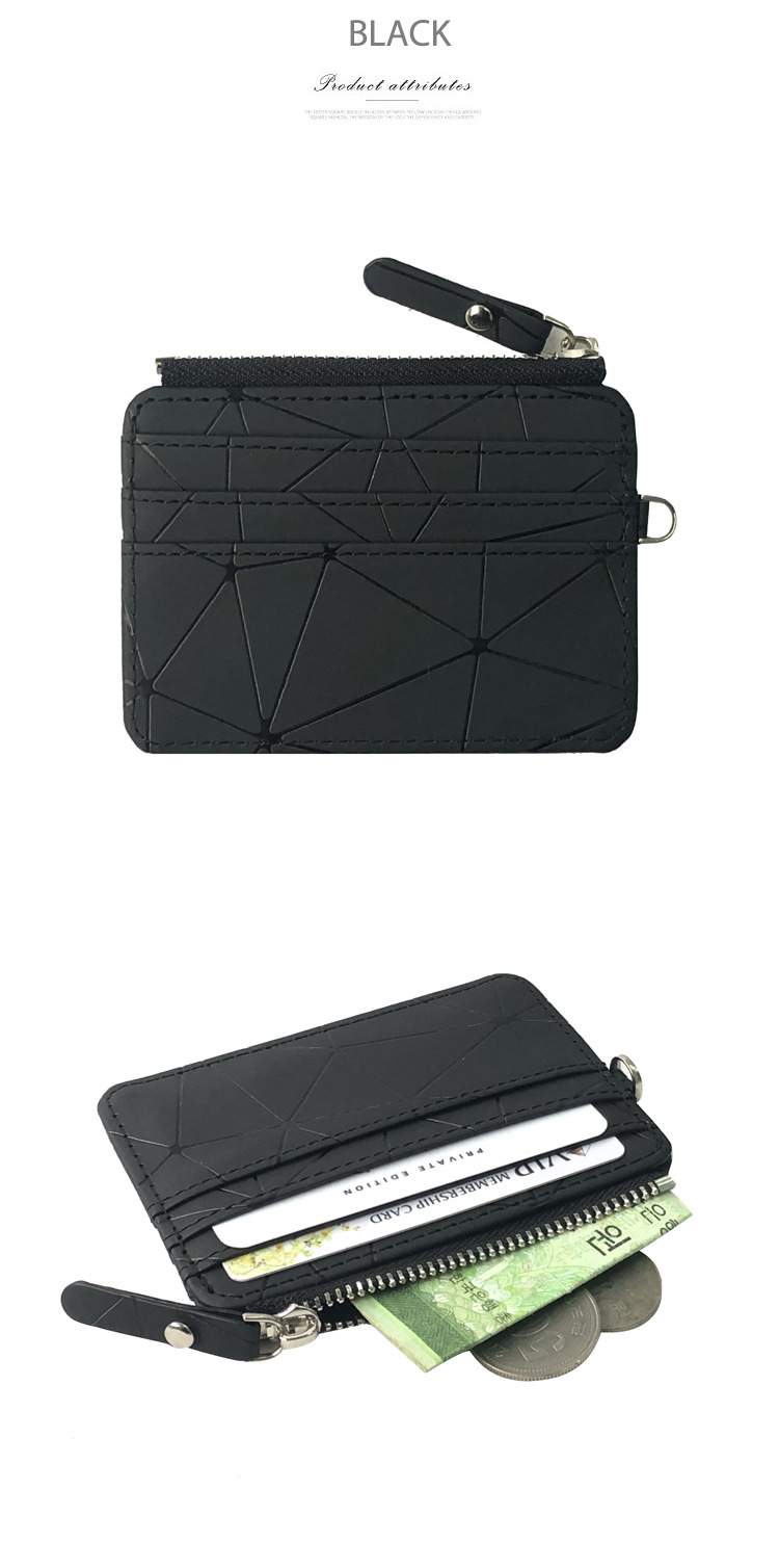 New Korean fashion coin wallet purse checkered coin bag zipper wallet multicard slot short card bag nihaojewelrypicture8