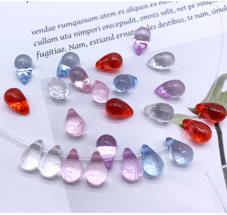 Two diy DIY hair accessories, hairpins and headwear beads with a hanging hole, featuring the same colorful transparent water drop beads as the popular ones detail image 7