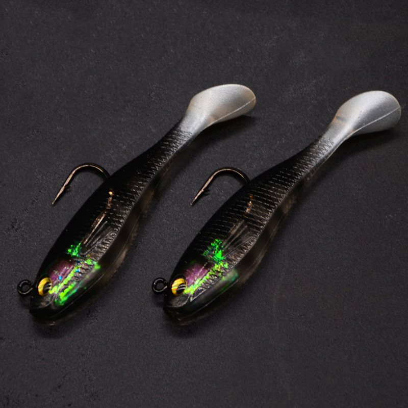 4 Colors Paddle Tail Fishing Lures Soft Plastic Baits Fresh Water Bass Swimbait Tackle Gear