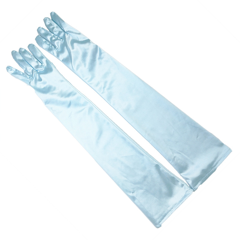 Women's Simple Style Solid Color Satin Gloves 1 Pair display picture 22