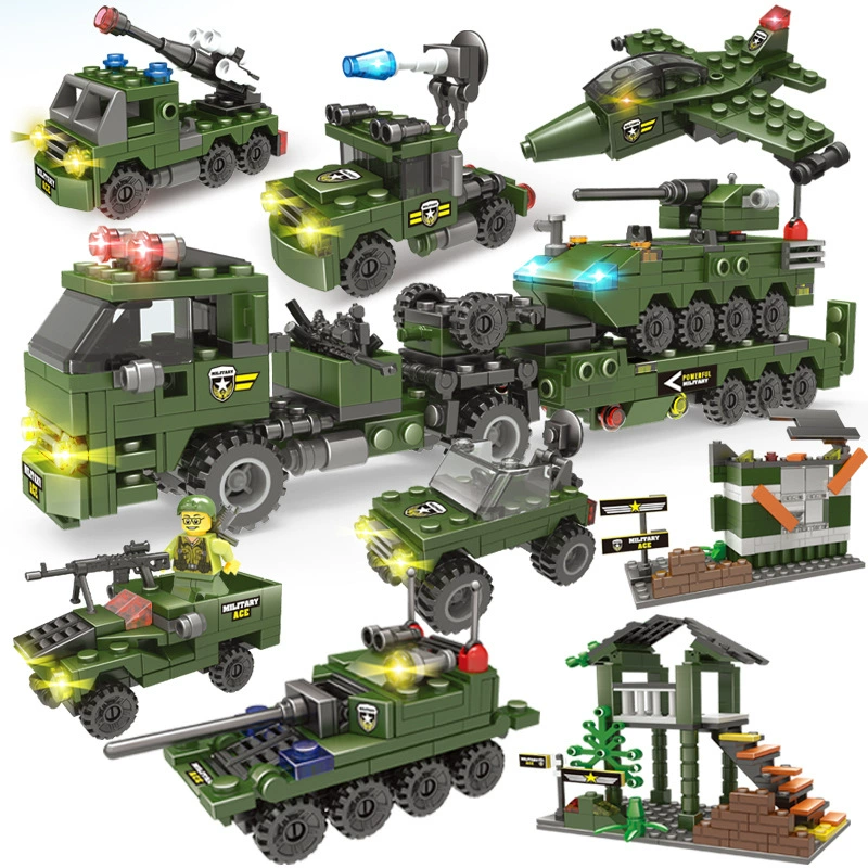 Constructor, toy, police, small particles