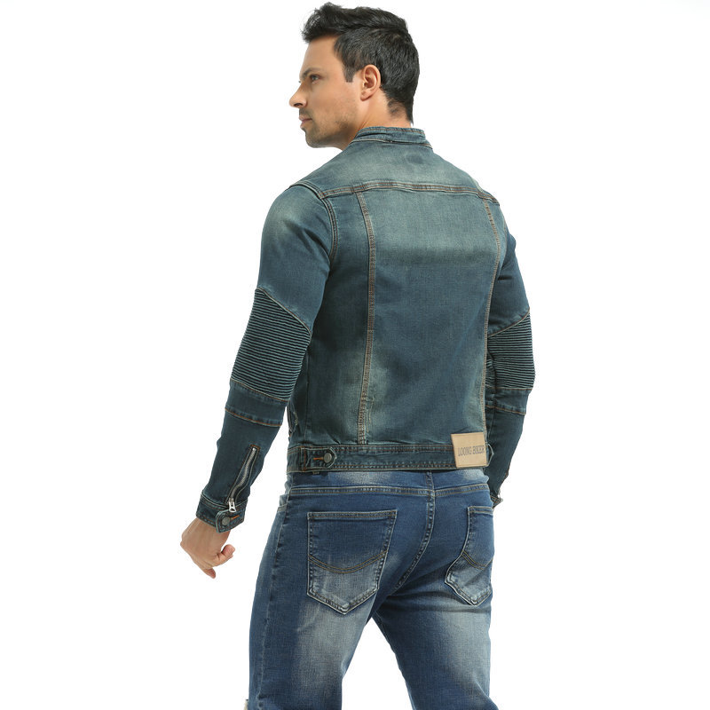 LOONG BIKER motocicleta anti-caída de la motocicleta traje de carreras traje de montar Knight Denim equipo de otoño e invierno ropa para hombres