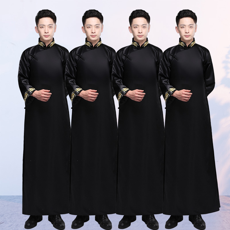 2022 new pattern Chinese style Groomsman Xiu clothing men's wear Robe marry Crosstalk Costume costume