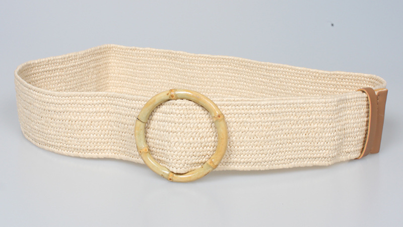 Ethnic Style Bamboo Round Buckle Elastic Woven Elastic Belt display picture 8