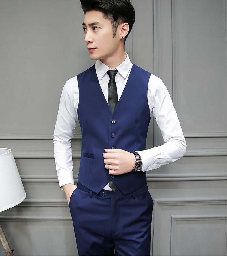 Traje de padrino traje de chaleco de hombre primavera y otoño boda hermanos grupo de tres piezas Hotel Noche ropa de trabajo