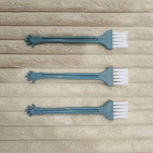 Dual-row cleaning brush, small brush, plastic small bristle brush, keyboard brush, dust removal brush