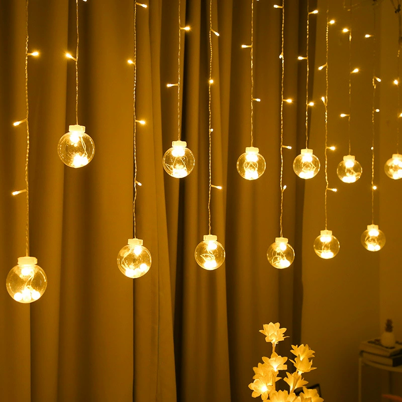 LED-шар желаний в форме сердца, занавес-шар желаний, рождественская романтическая гирлянда для комнаты/свадьбы, светильник со звёздным эффектом