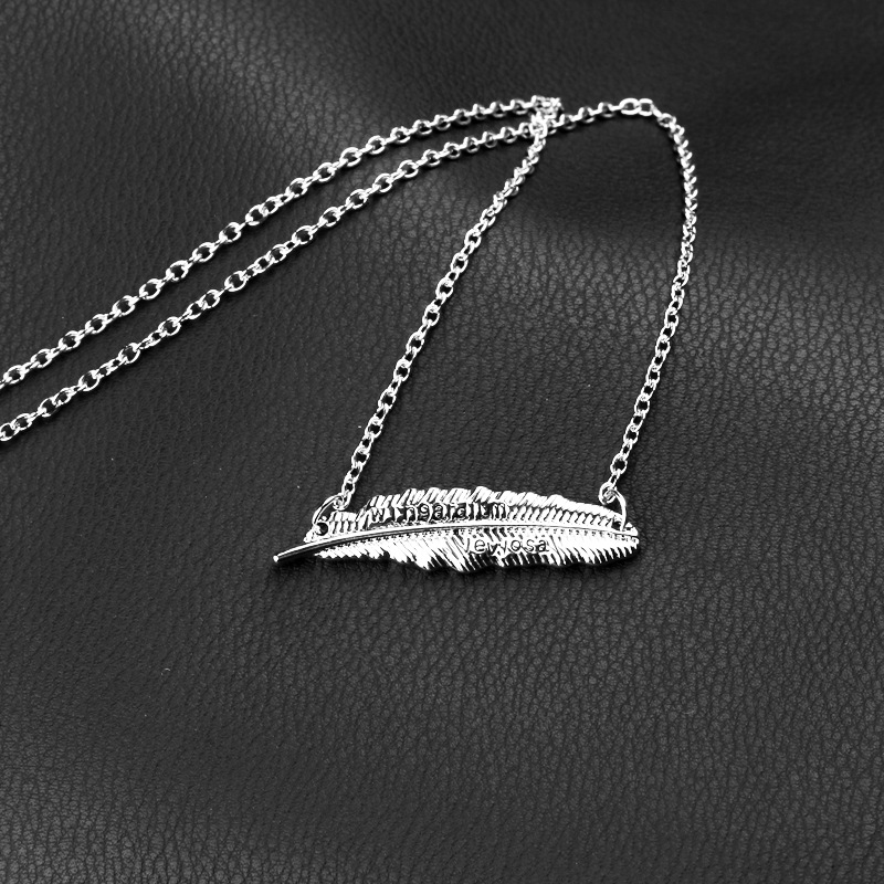 New fashion Harry Potter mantra feather necklace yiwu nihaojewelry wholesale