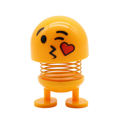Trill Same item Expression Spring Shaking head Doll Cartoon Decoration vehicle Expression package automobile Decoration The car decorate