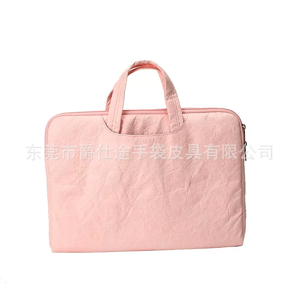 Simple portable waterproof DuPont paper computer bag creative tear-proof pink Tyvek Business Bag