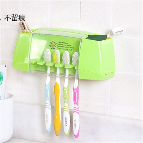 Creative strong adhesive multifunctional toothpaste and toothbrush holder bathroom toiletries storage rack toothbrush storage rack