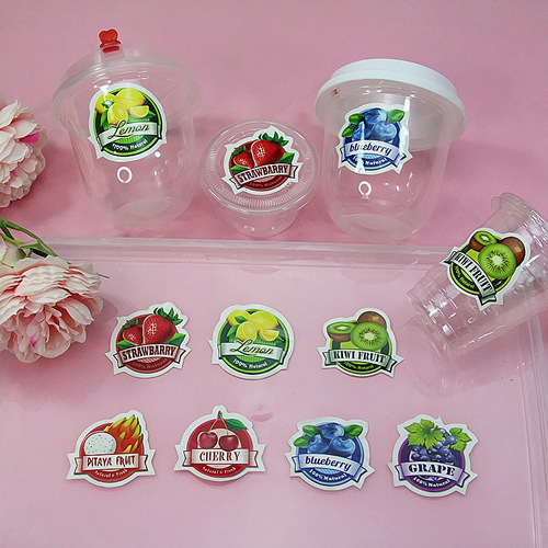 Strawberry grape cherry blueberry dragon fruit kiwifruit lemon fruit stickers slime decoration