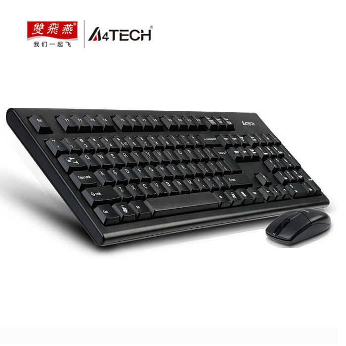 雙飛燕3100N 無線鍵盤鼠標套裝 遊戲辦公筆記本電腦套件USB
