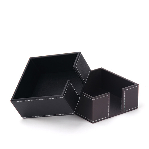 Creative leather restaurant square tissue box napkin box square handkerchief hotel restaurant paper towel holder storage box LOGO