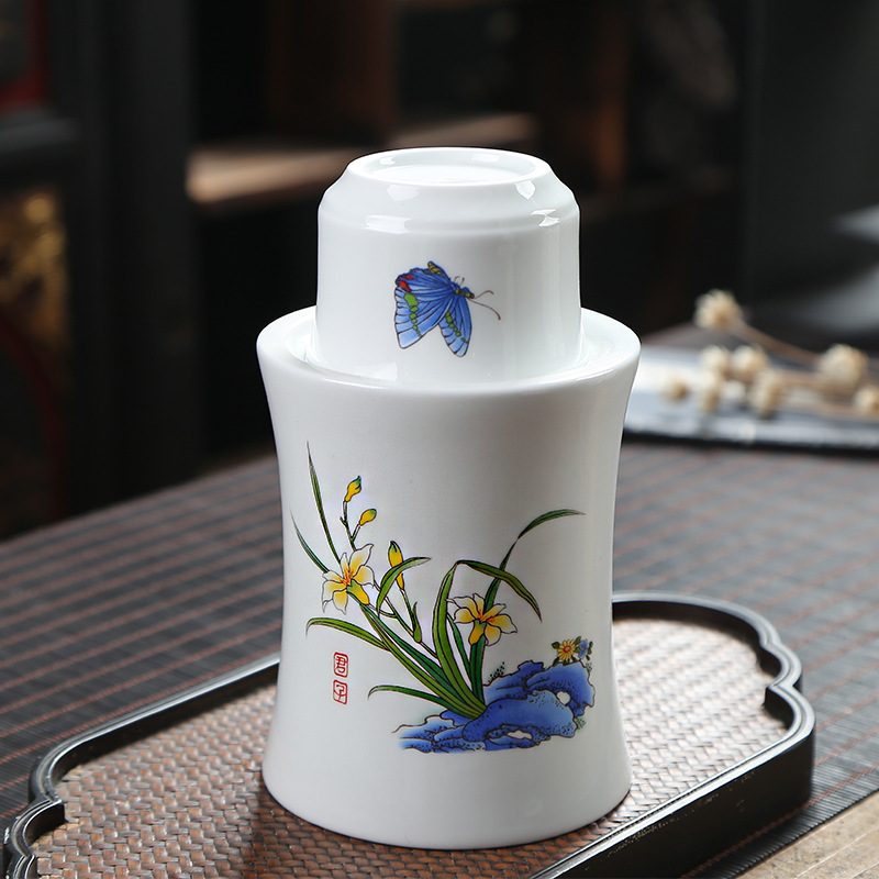 景德镇酒具套装 陶瓷温酒器暖酒壶烫酒壶 酒杯酒壶三两装可定