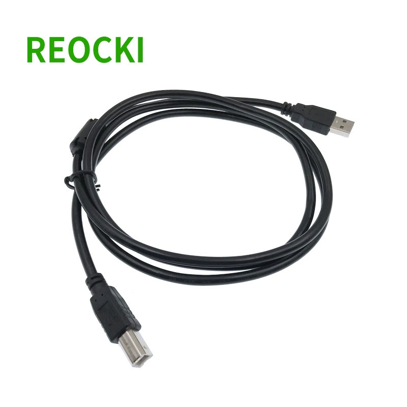 USB кабель принтера A-B Brother квадратный порт USB кабель, медь черный, 3 метра