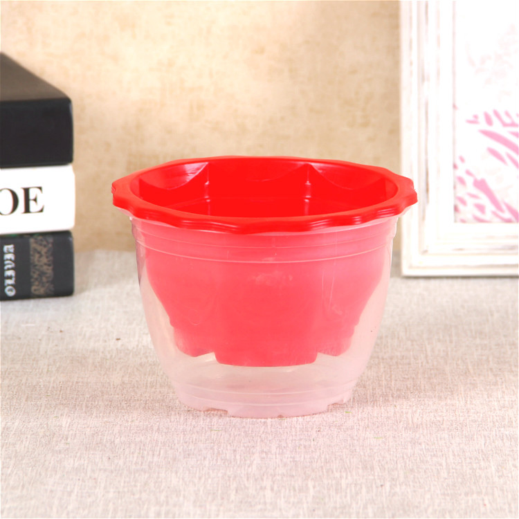 Absorción automática de agua perezoso maceta cuenca de absorción de agua especial para la decoración de la familia Balcón de rábano verde con un considerable nivel de agua de una sola pieza de entrega