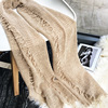 Woolen scarf, thin extra-long demi-season fashionable universal colored cloak, city style