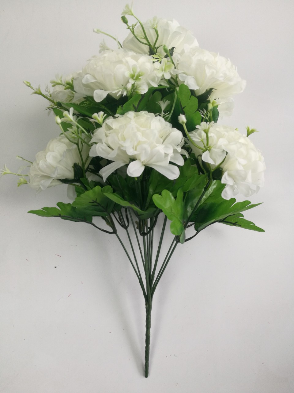12 flores de seda de flores de crisantemo de borde inverso flores de imitación flores de imortalidad flores artificiales
