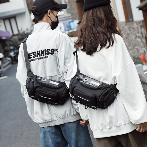 Factory direct sales new fashion outdoor student male waist bag female trendy brand waist bag chest bag anti-theft mobile phone cashier bag